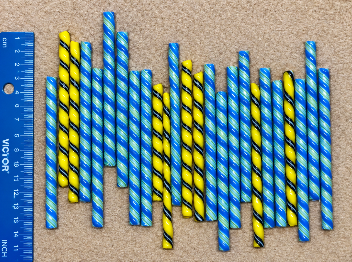 Scrap Twists 4" long coe 90 Murrini 8oz