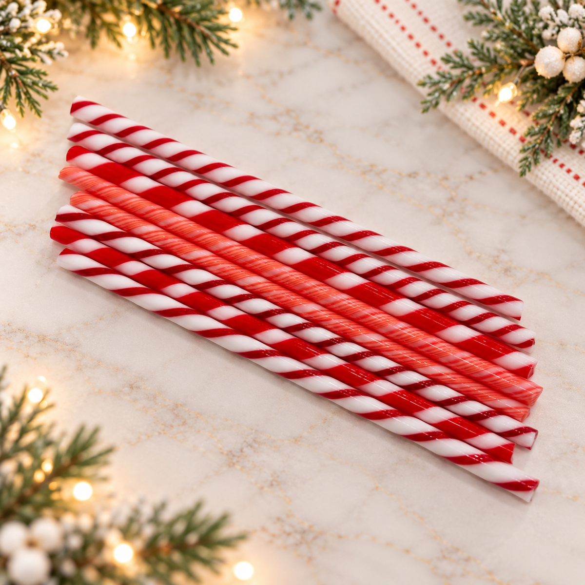 Set of Eight Twisties, coe 90 Twisty Cane