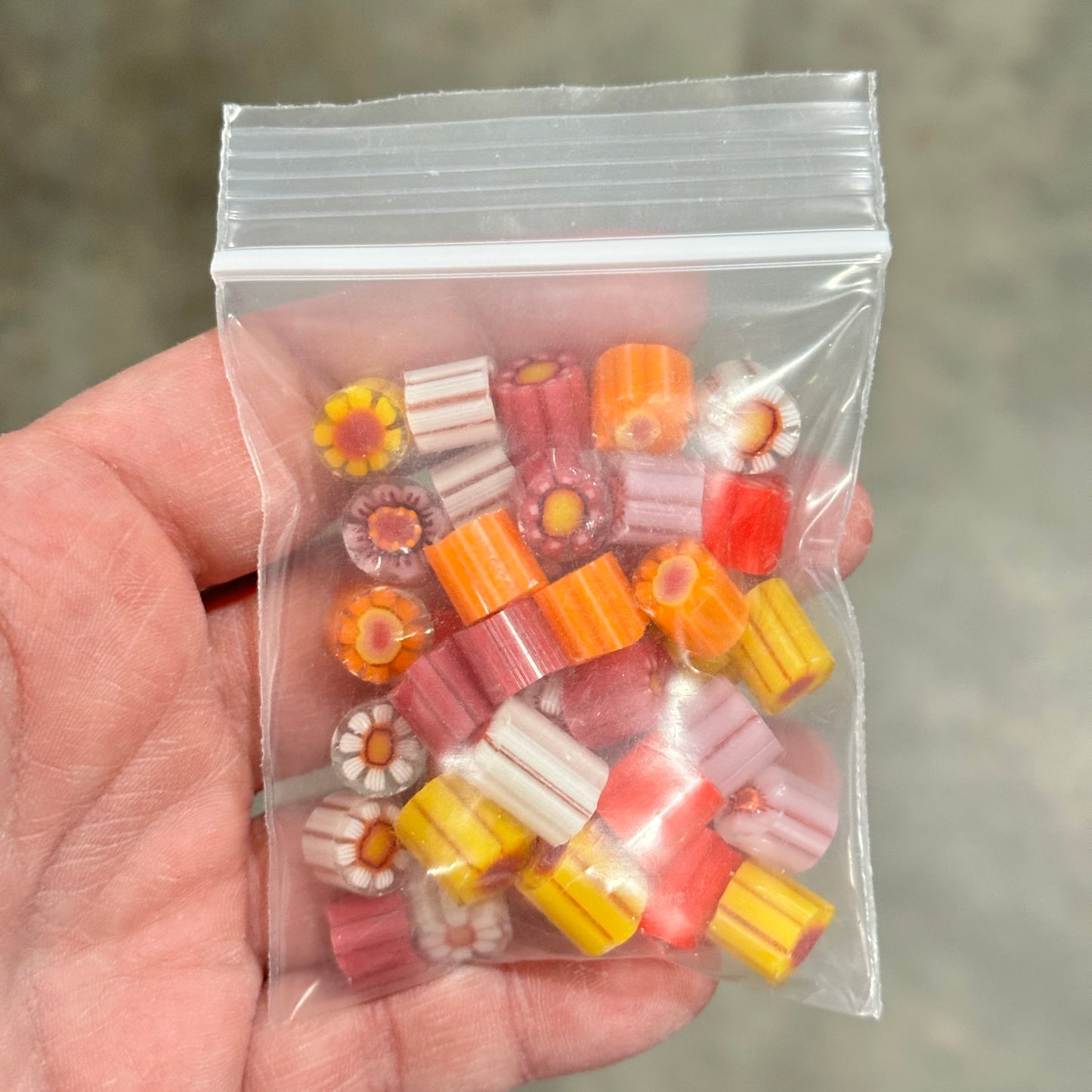After the Desert Rain, 2oz, coe 90 Fat Flower Murrini Chunks