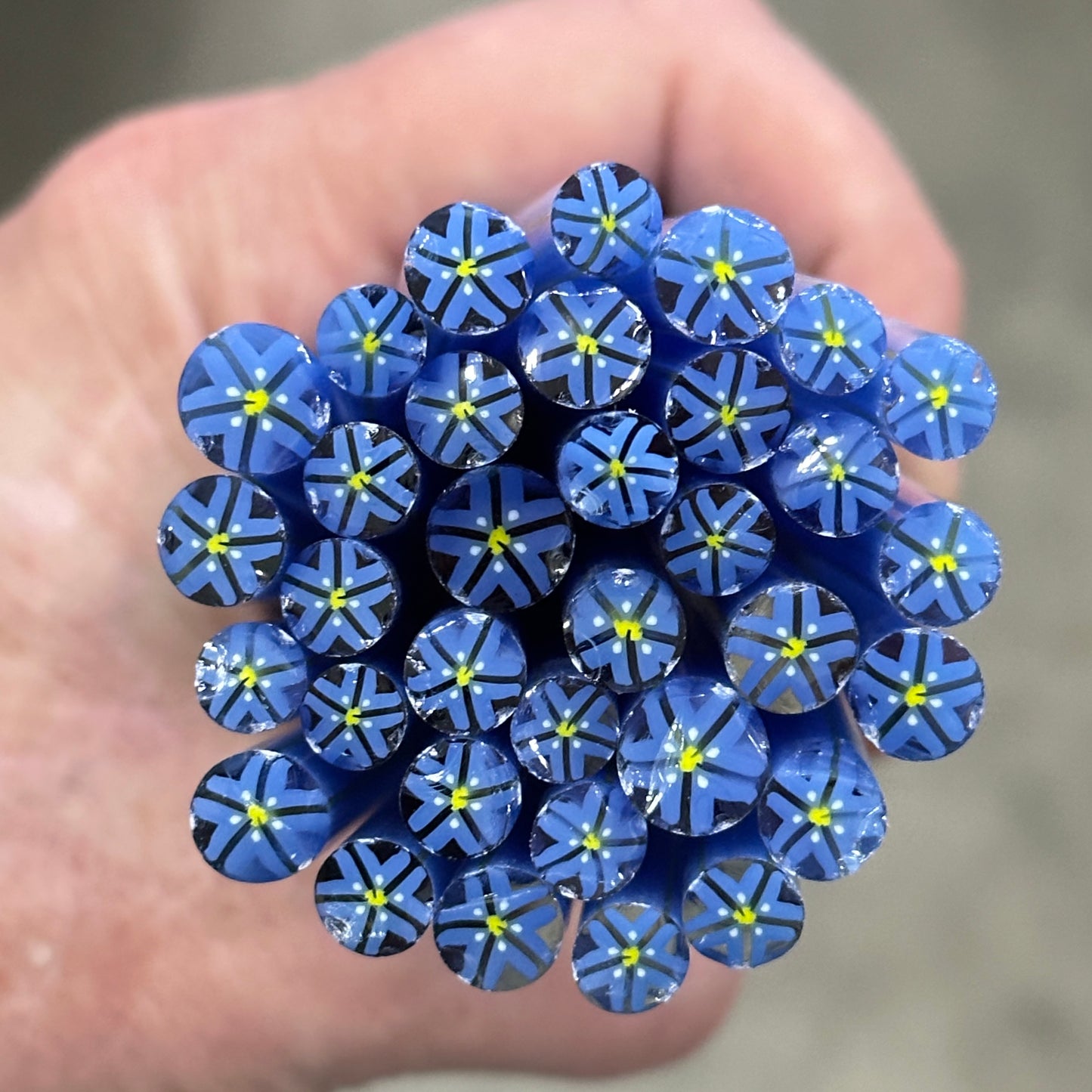 Blue Kerria coe 90 Flower Murrini MIX & MATCH ITEM