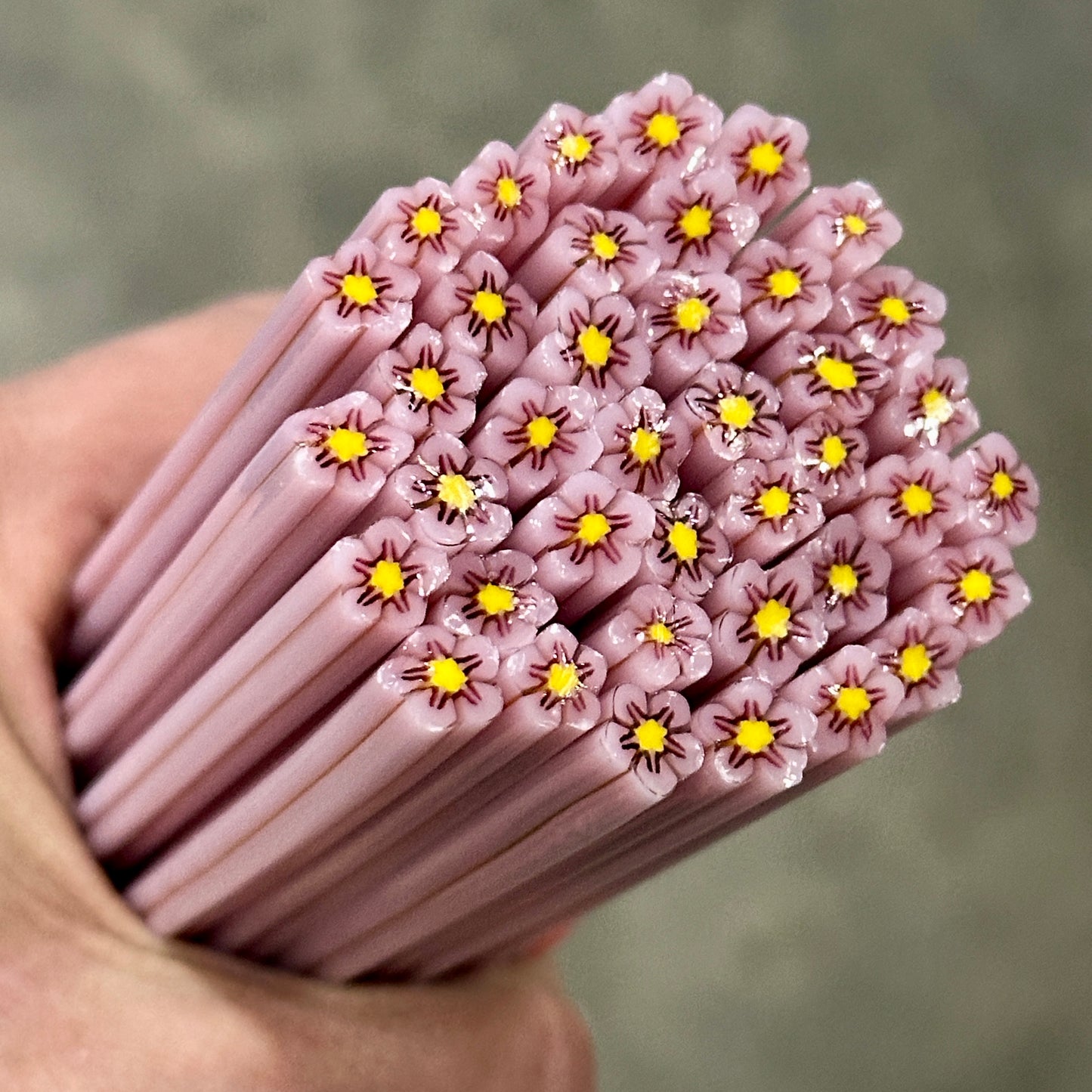 Blush Petal coe 90 Flower Murrini SINGLE ROD