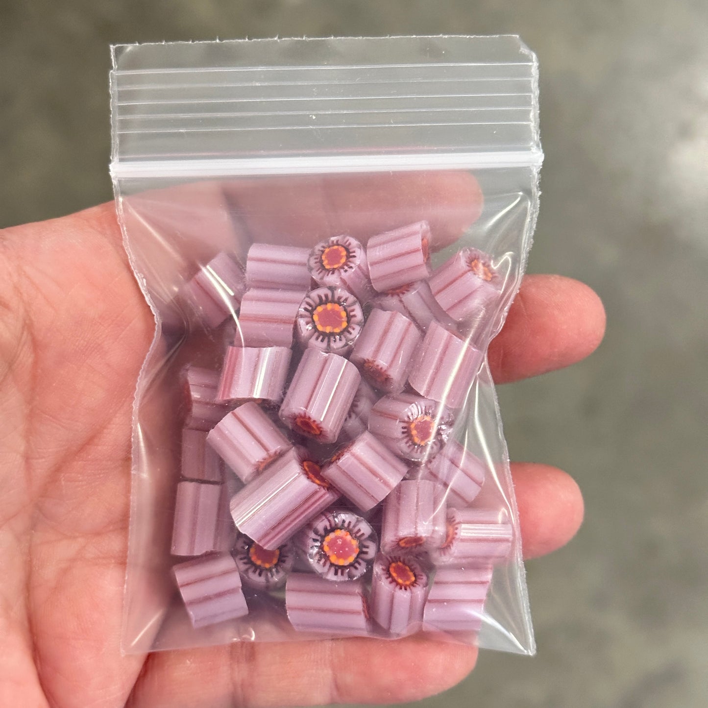 Cactus Flower, 2oz, coe 90 Fat Flower Murrini Chunks