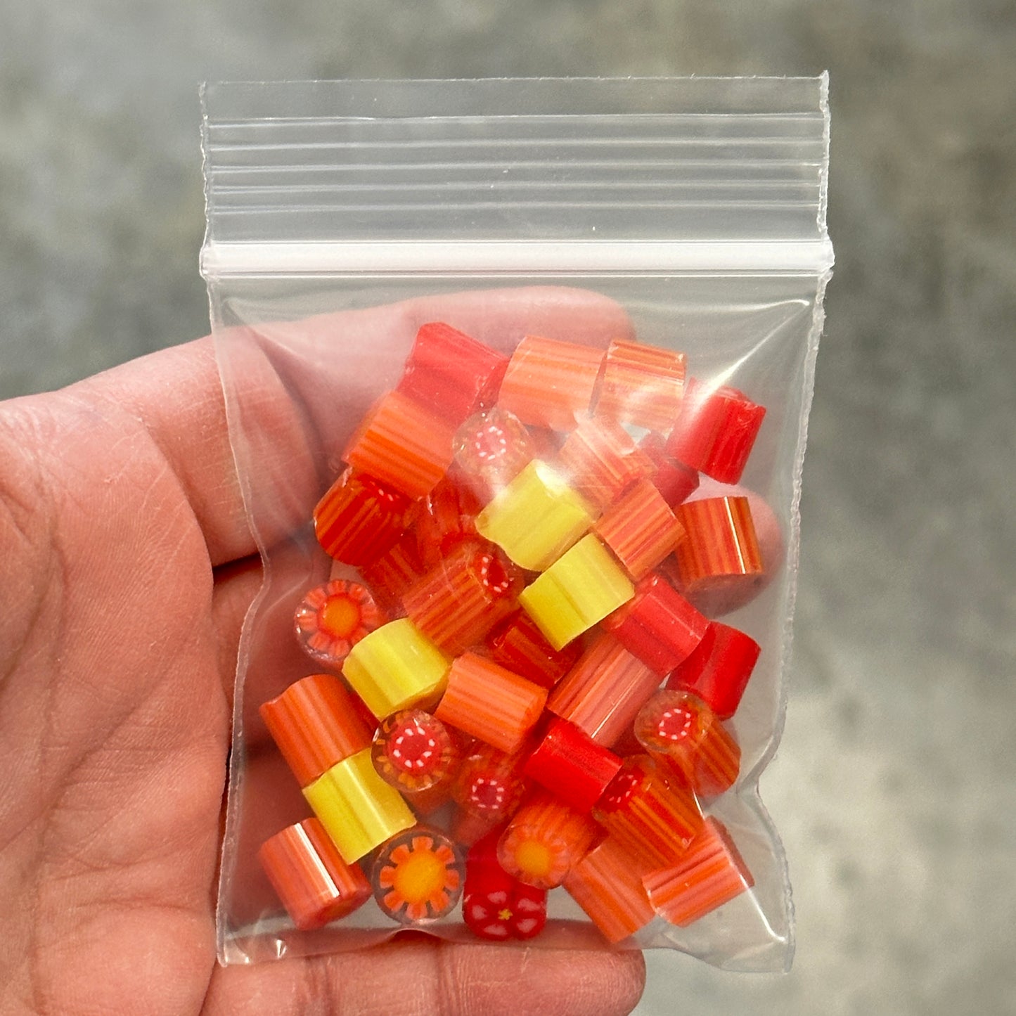 Ciara Chunks, 2oz, coe 90 Fat Flower Murrini