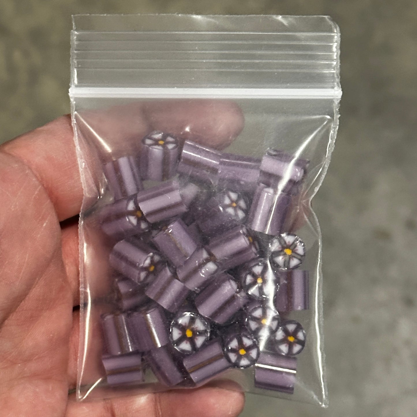 Eclipse, 2oz, coe 90 Fat Flower Murrini Chunks (Copy)