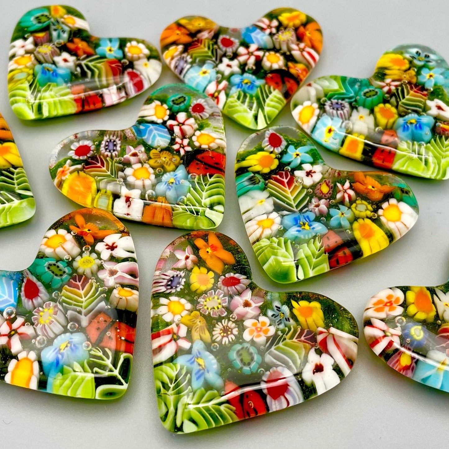 Orange Daisies coe 90 Flower Murrini MIX & MATCH ITEM