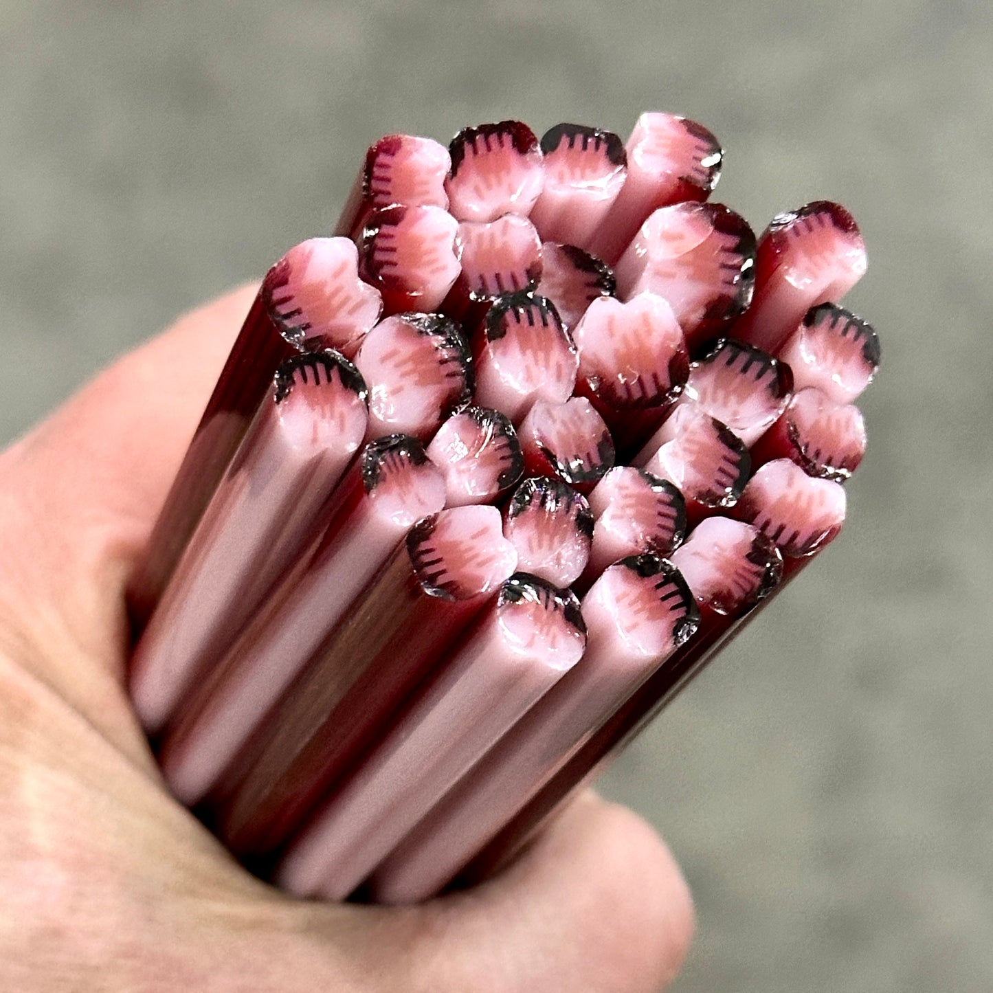 Raspberry Petals coe 90 Murrini MIX & MATCH ITEM