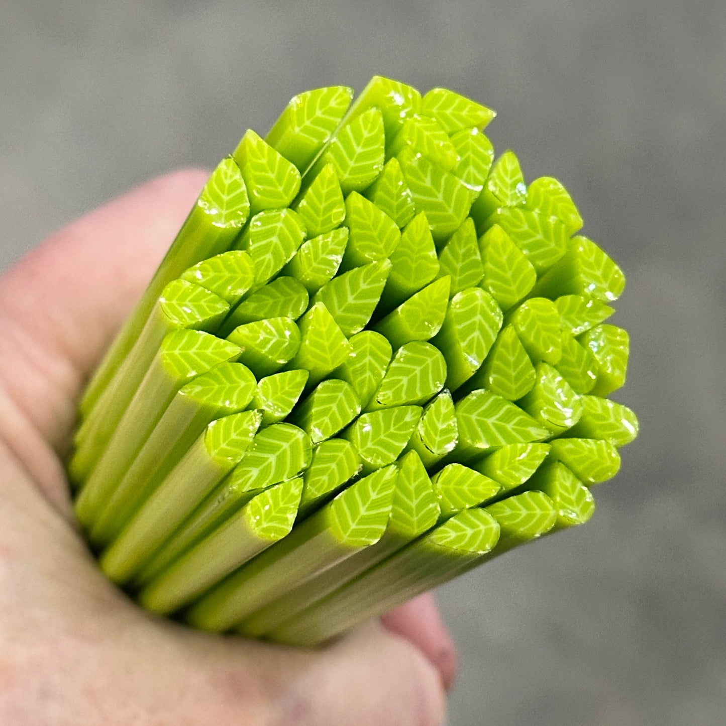 TWO Smaller Bright Green LEAVES Murrini MIX & MATCH ITEM