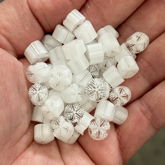 Snowflake Slices, 1.5oz, coe 90 Murrini