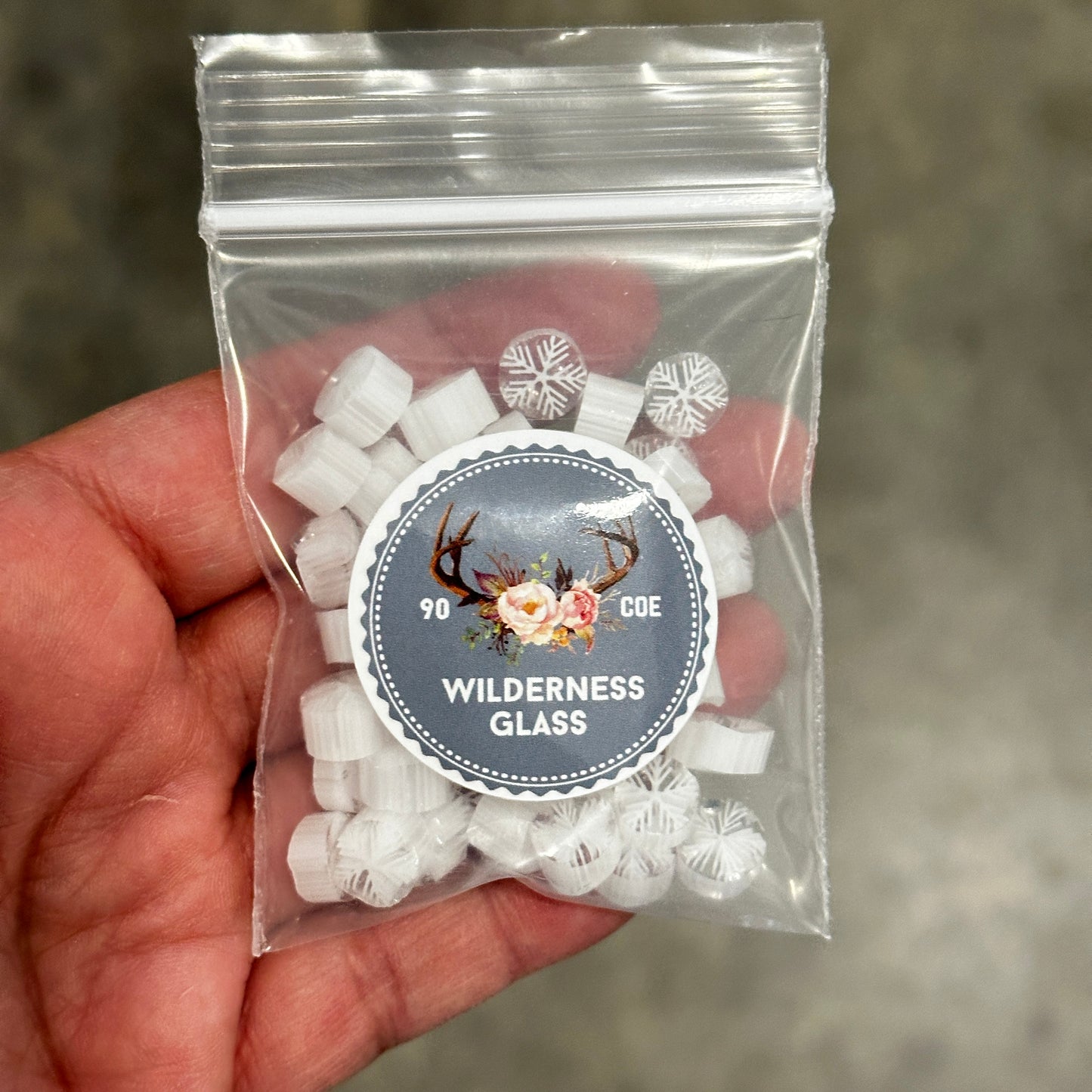 Snowflake Slices, 1.5oz, coe 90 Murrini