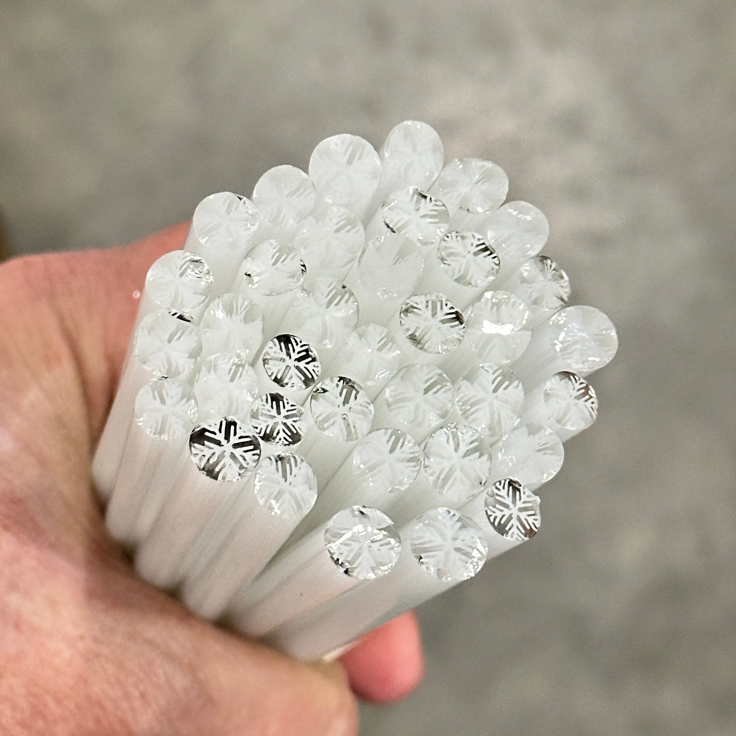Snowflakes coe 90 Design Murrini MIX & MATCH ITEM