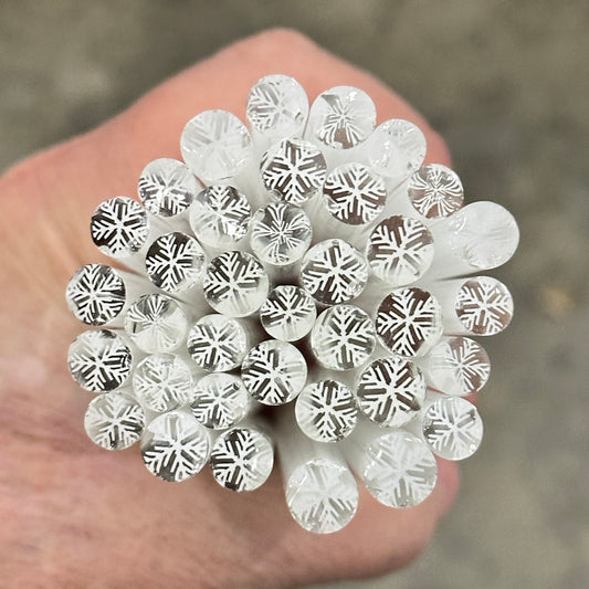 Snowflakes coe 90 Design Murrini MIX & MATCH ITEM