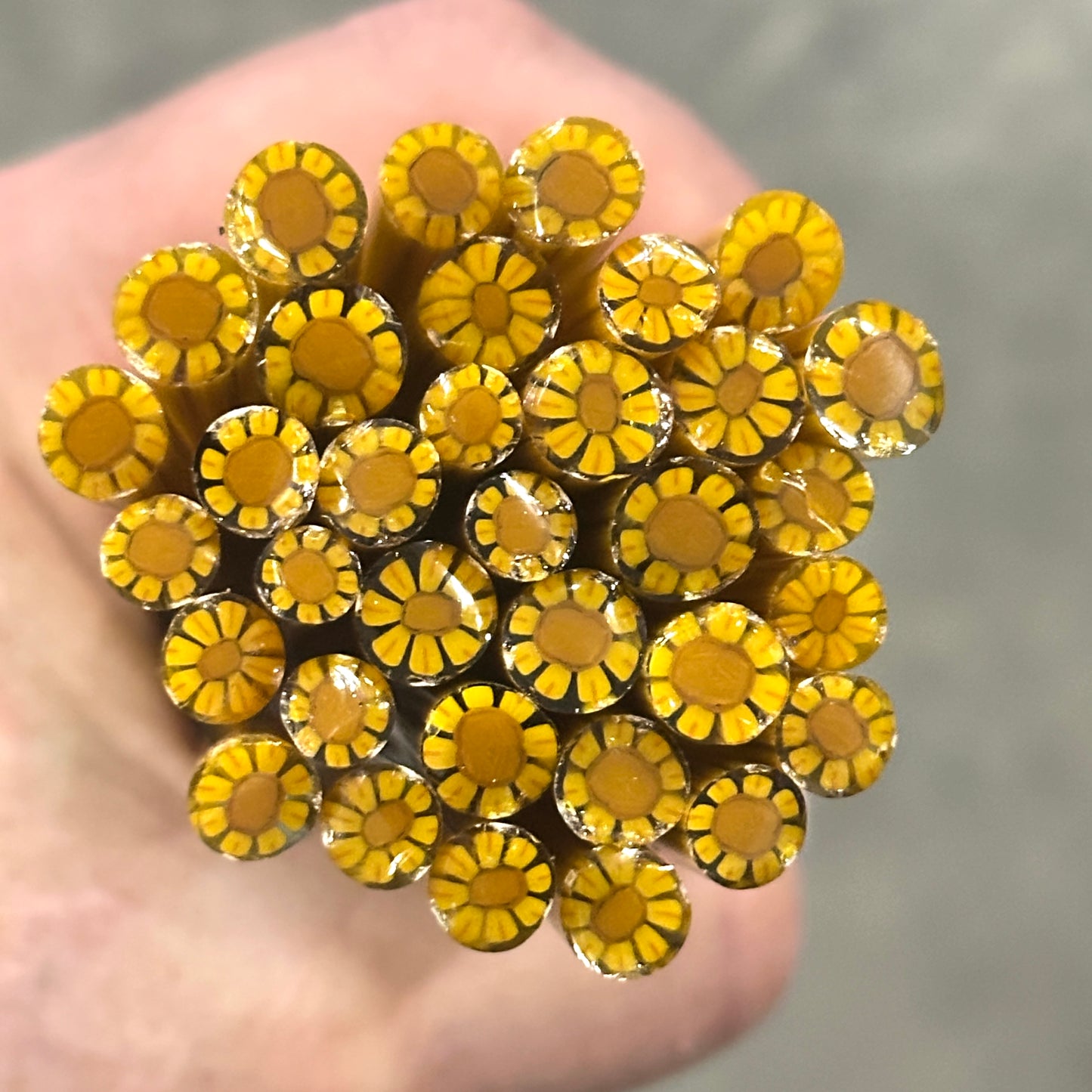 Sunflowers coe 90 Flower Murrini MIX & MATCH ITEM
