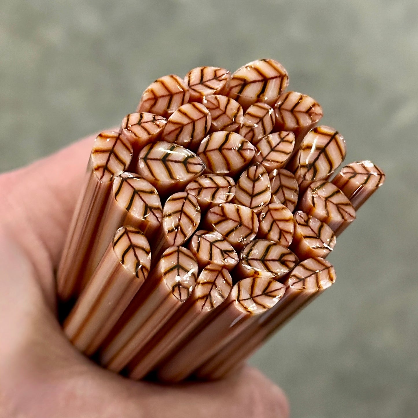 Toffee Leaves coe 90 Leaf Murrini MIX & MATCH ITEM