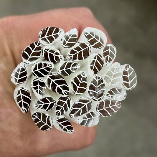 Ghost Leaves coe 90 Leaf Murrini MIX & MATCH ITEM