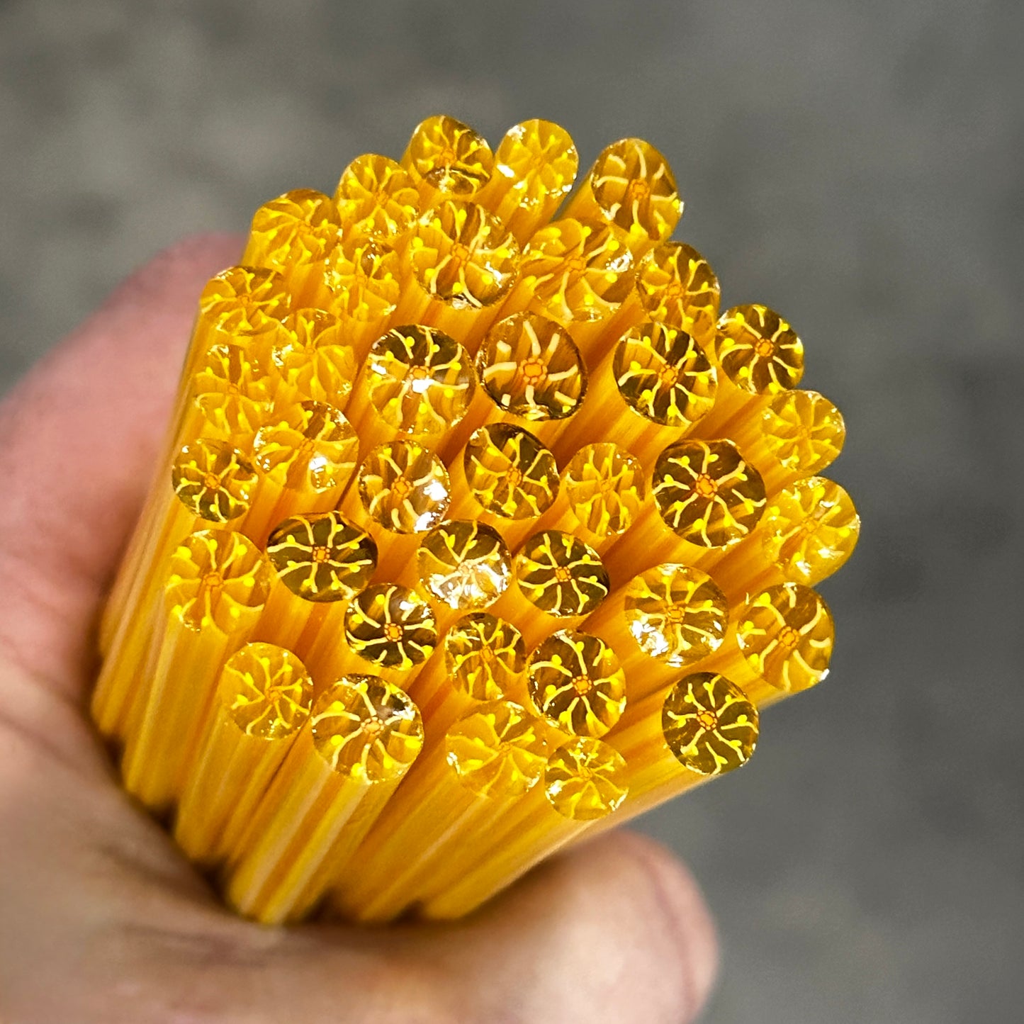 Yellow Passaflora coe 90 Flower Murrini SINGLE ROD