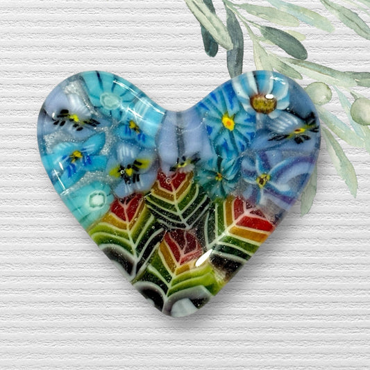 Fused Glass Heart ~ Island Princess