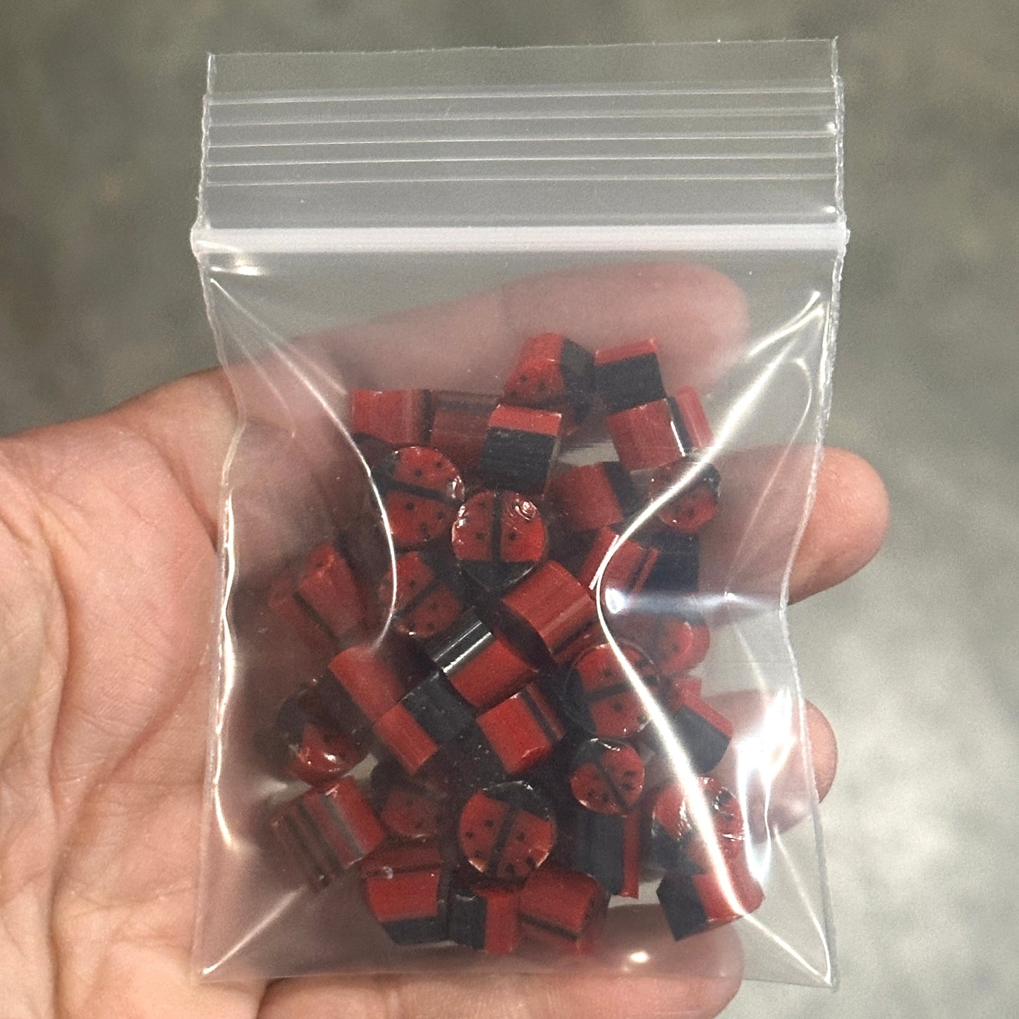 Ladybugs, 1.5oz, coe 90 Design Murrini SLICES