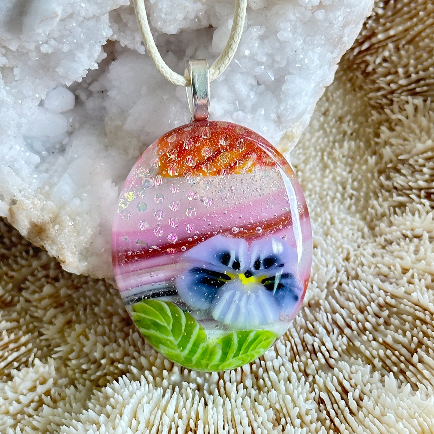 Fused Glass Pendant ~ Esme