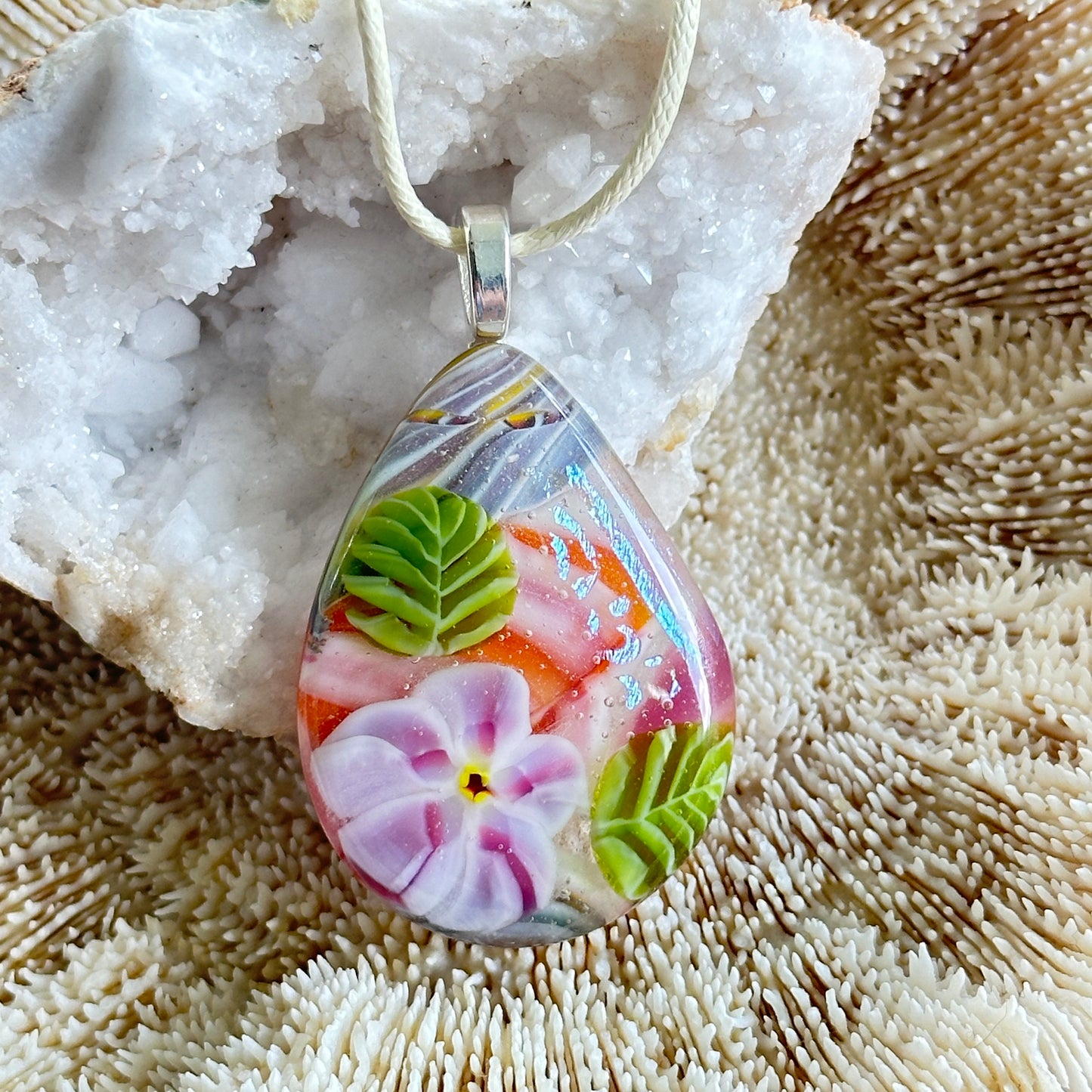 Fused Glass Pendant ~ Bella