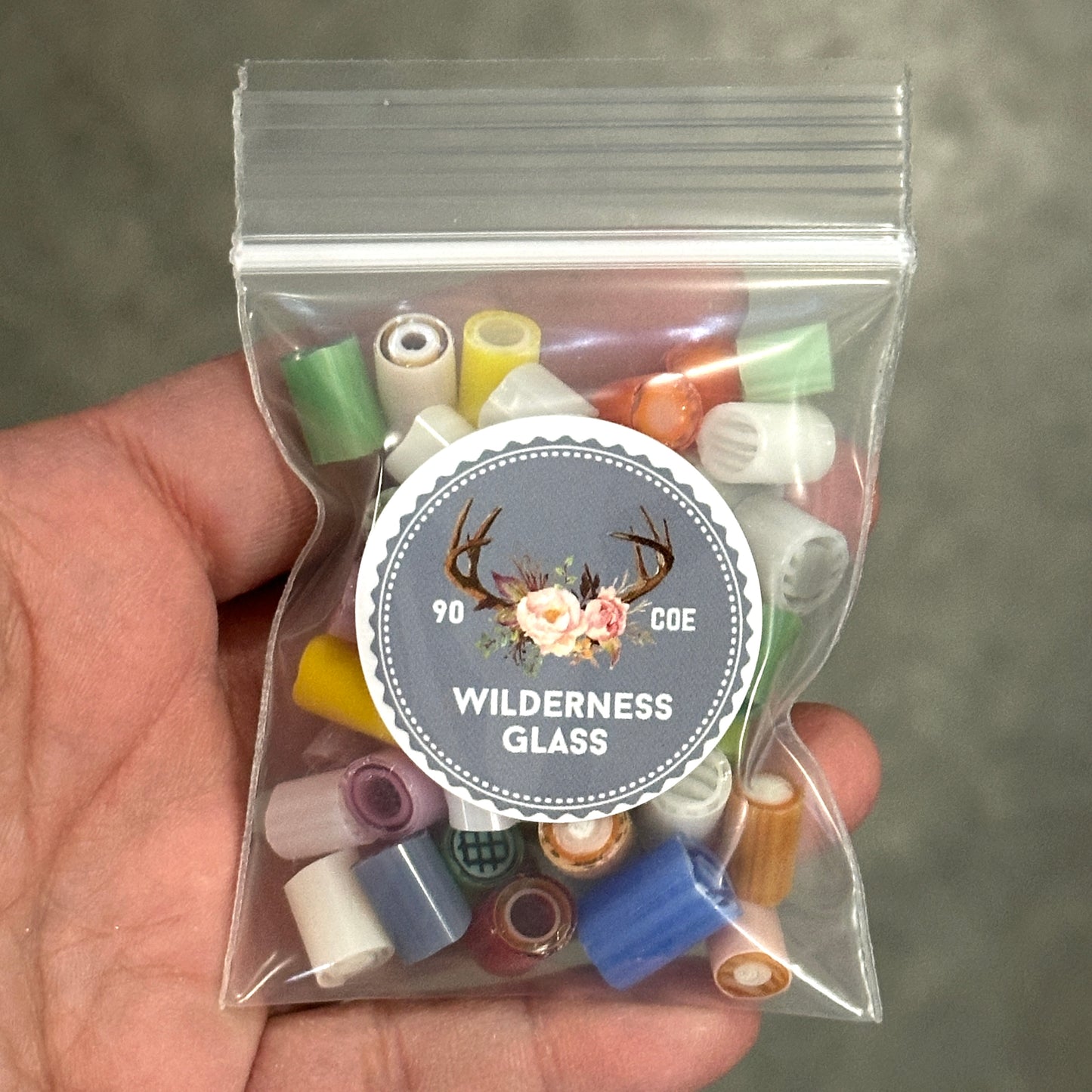 Carnival Mix Chunks, 2oz, coe 90 Fancy Murrini