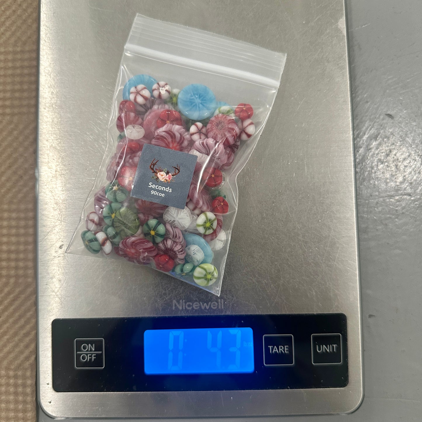 Flats Seconds, 4.3oz, coe 90 murrini