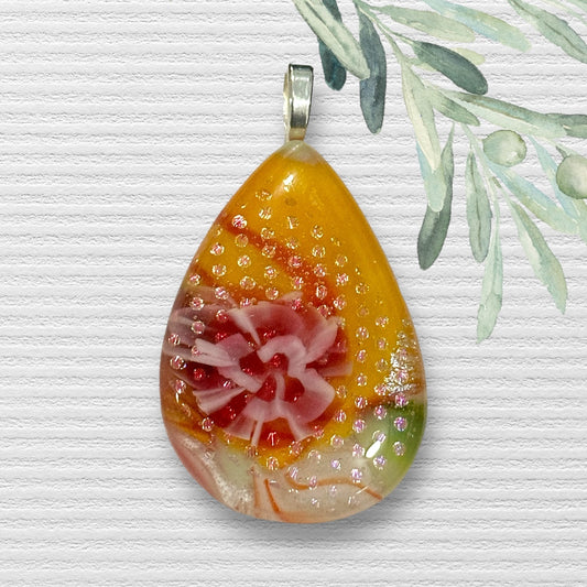 Fused Glass Pendant ~ Joella