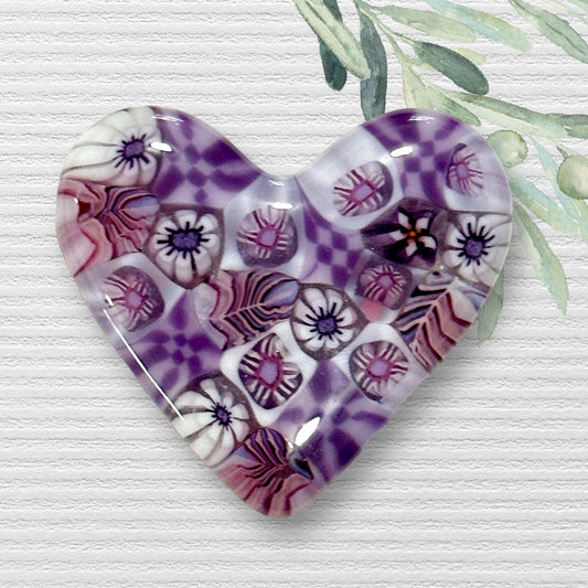 Fused Glass Heart ~ Riley