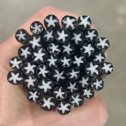 White and Black Stars coe 90 Design Murrini SINGLE ROD