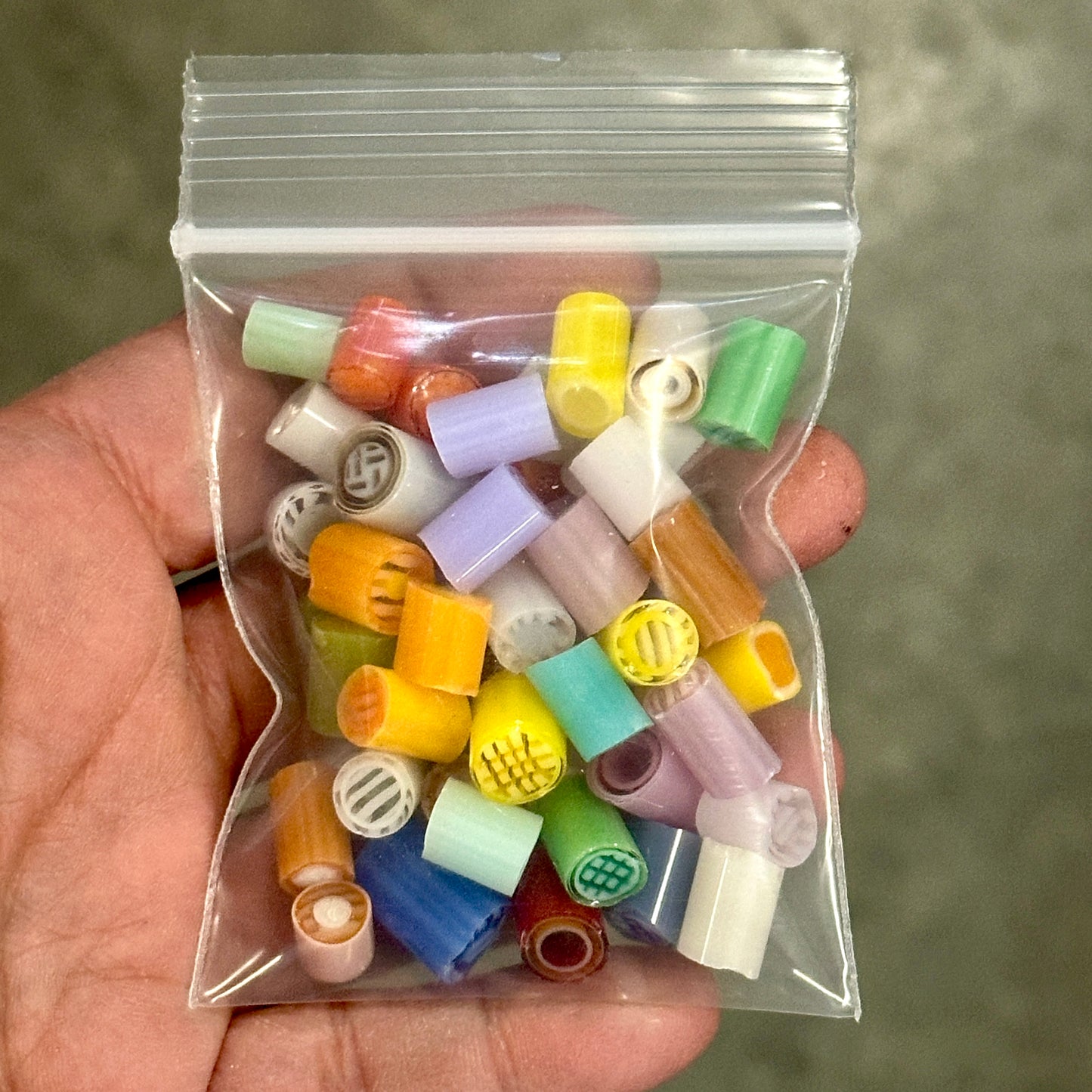 Carnival Mix Chunks, 2oz, coe 90 Fancy Murrini