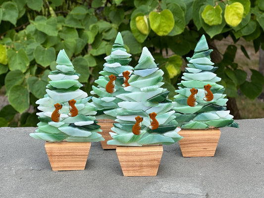 Christmas Tree Kits with Fox Pair