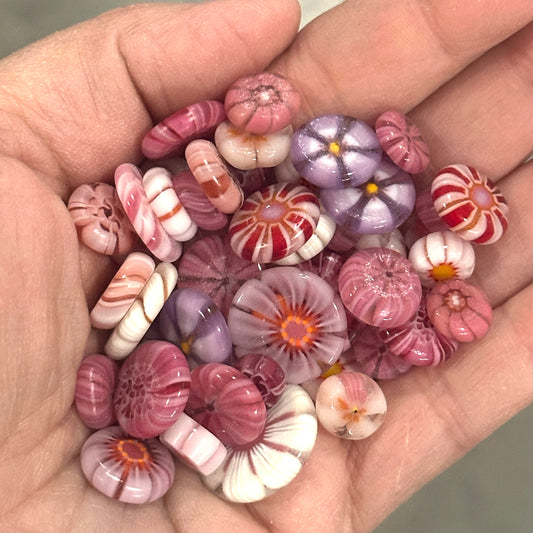 PINKS FLAT Mix, 2oz, coe 90 Murrini ~ 2nd Release