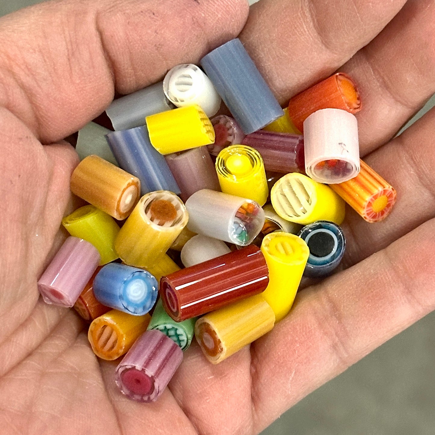 Carnival Mix Chunks, 2oz, coe 90 Fancy Murrini