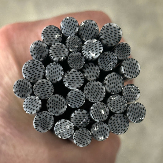 Black and White Centers coe 90 Murrini SINGLE ROD