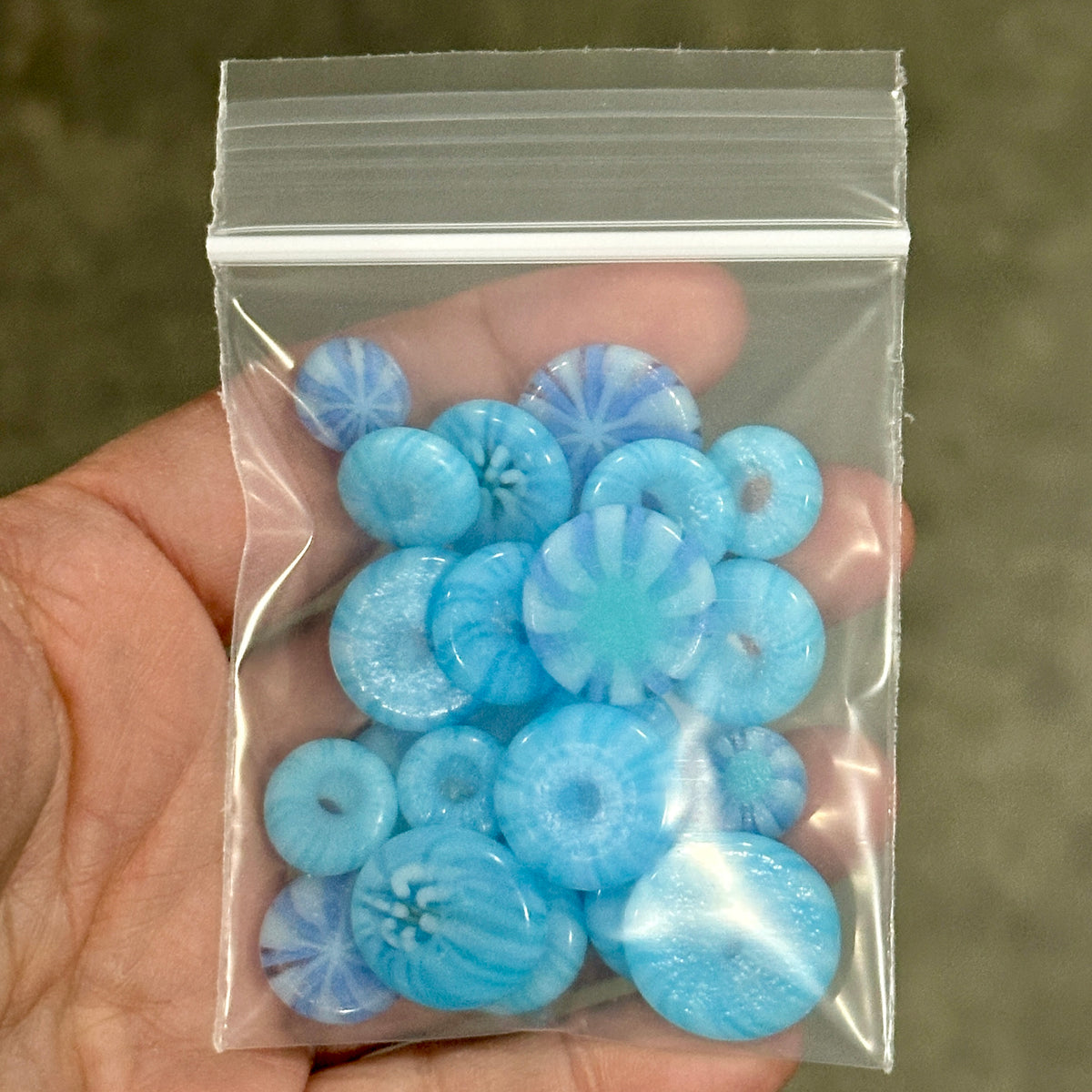 BLUE Flats 1.5oz, coe 90 FLAT DESIGN MURRINI