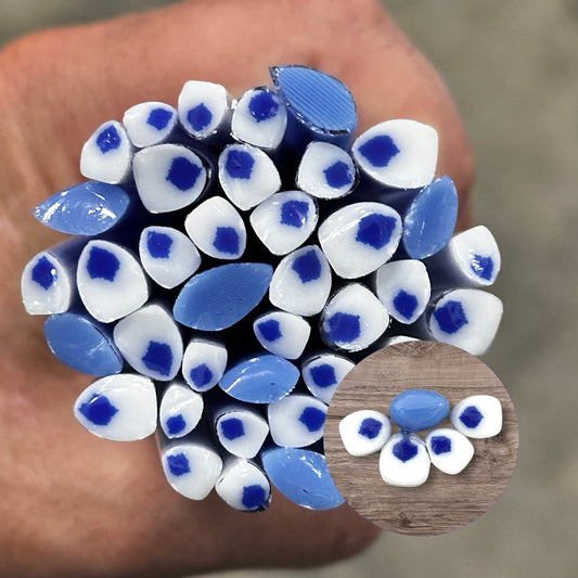 Blue Stubby Drop SECONDS coe 90 Petal Murrini