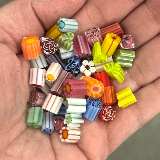 Spring Mix Chunks, 1.5oz, coe 90 Murrini