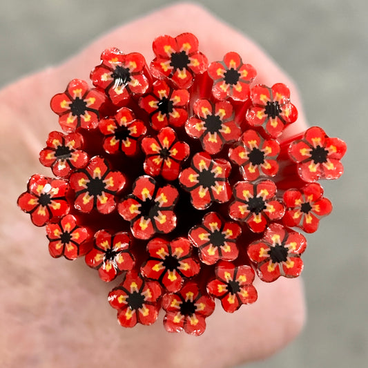 Chili Pepper coe 90 Flower Murrini SINGLE ROD