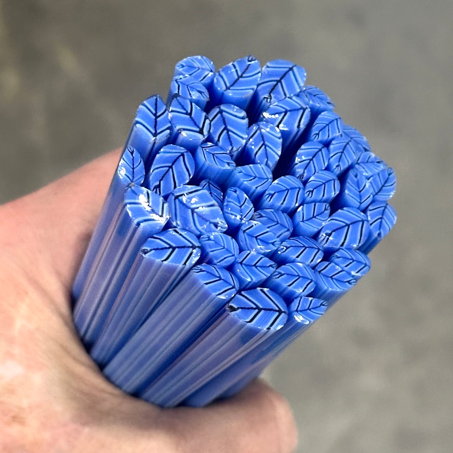 Cobalt Leaves coe 90 Leaf Murrini MIX & MATCH ITEM