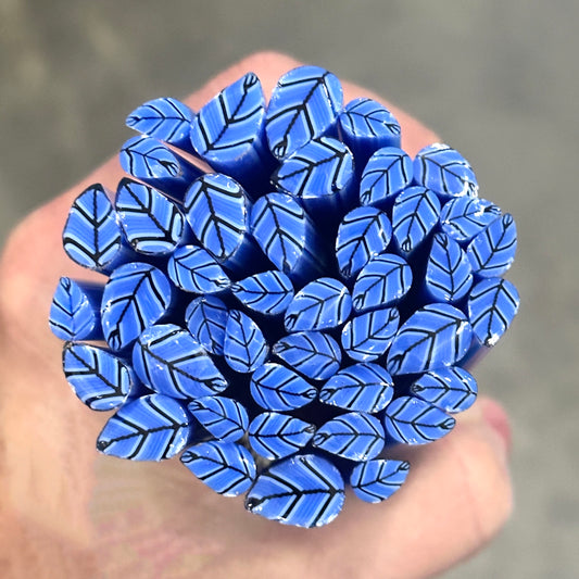 Cobalt Leaves coe 90 Leaf Murrini MIX & MATCH ITEM