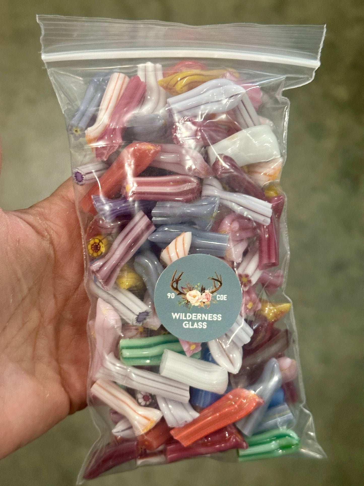 Nubby Ends, 1lb, coe 90 Murrini Ends
