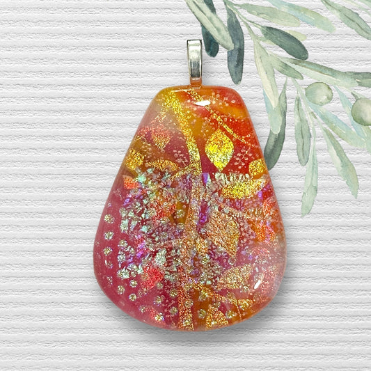 Fused Glass Pendant ~ Iris