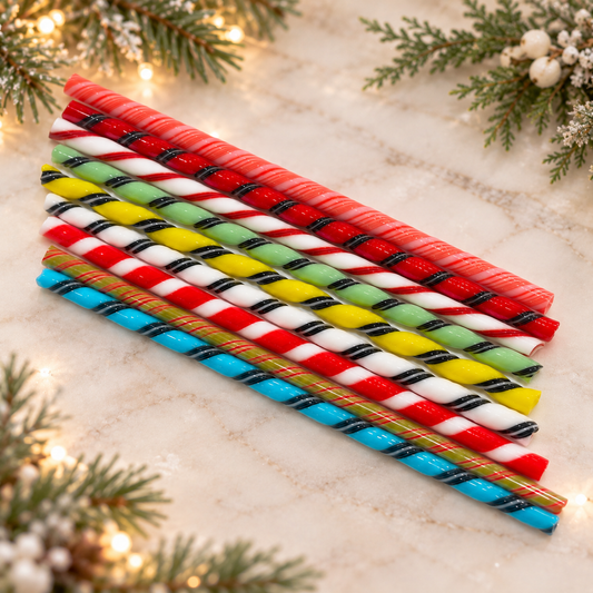 Set of Nine Twisties, coe 90 Twisty Cane