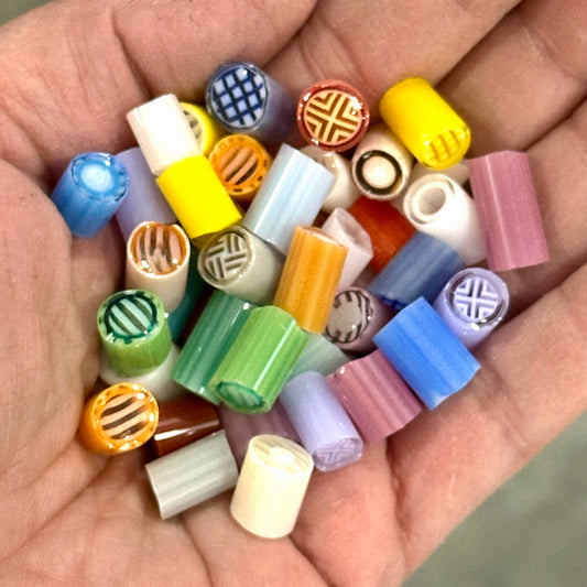 Carnival Mix Chunks, 2oz, coe 90 Fancy Murrini