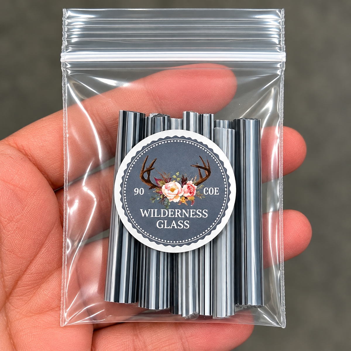 Flower Centers - Black coe 90 Murrini 2" RODS