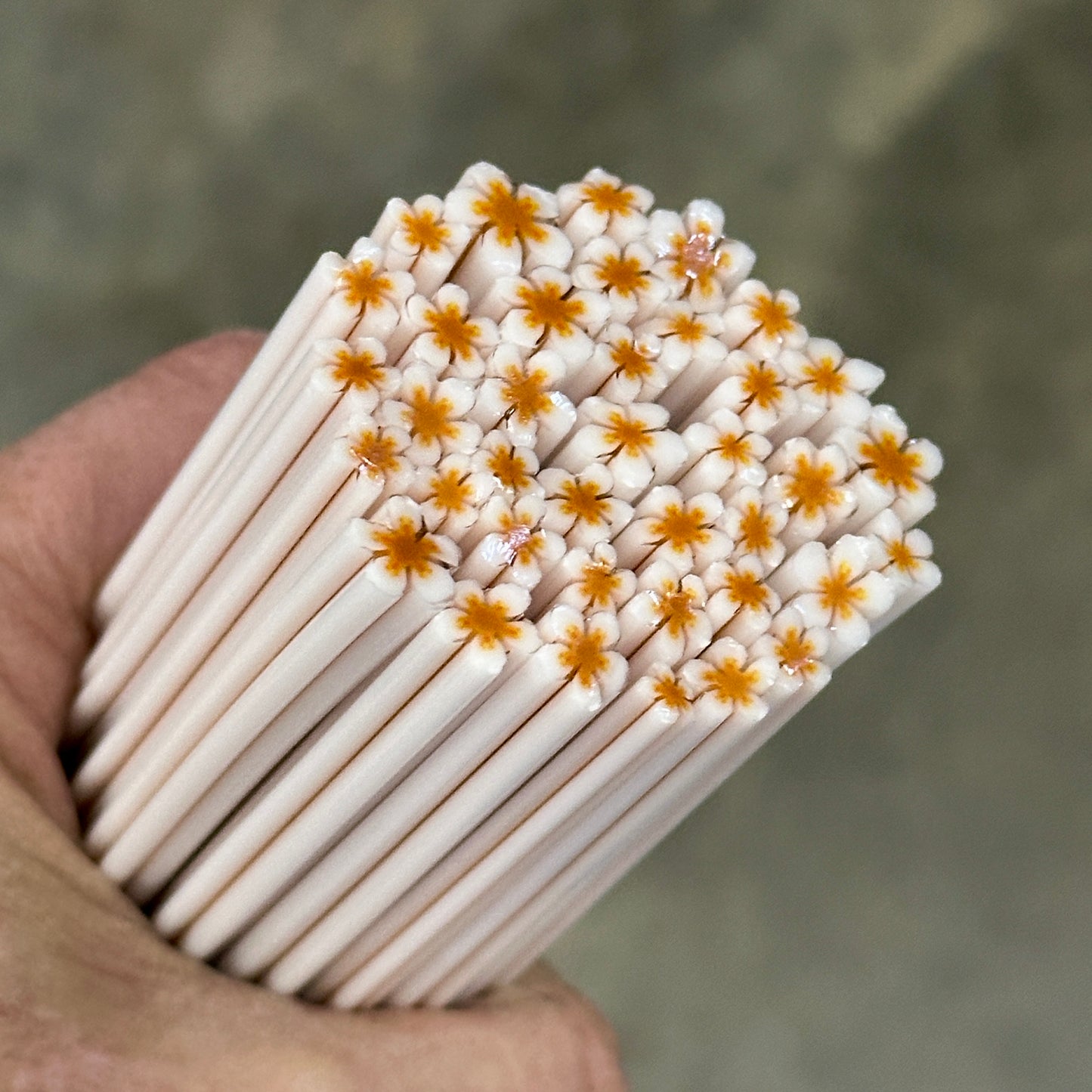 Golden Wildflower coe 90 Flower Murrini SINGLE ROD