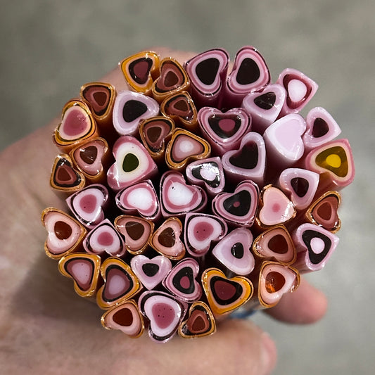 Heart Mix 6 Rods coe 90 Design Murrini