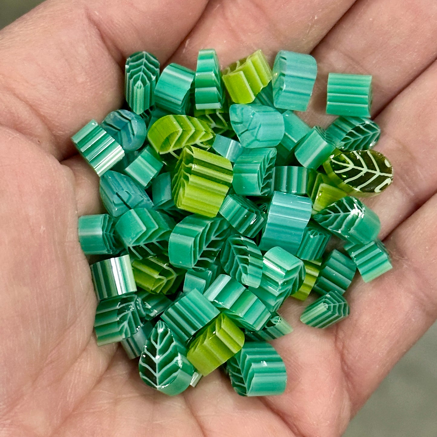 Leaf Mix, 1.5oz, coe 90 Design Murrini SLICES ~ 1st Release