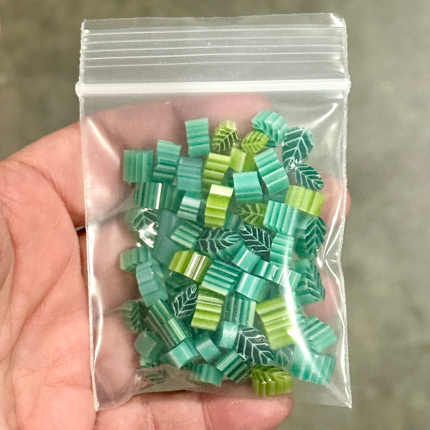 Leaf Mix, 1.5oz, coe 90 Design Murrini SLICES ~ 1st Release