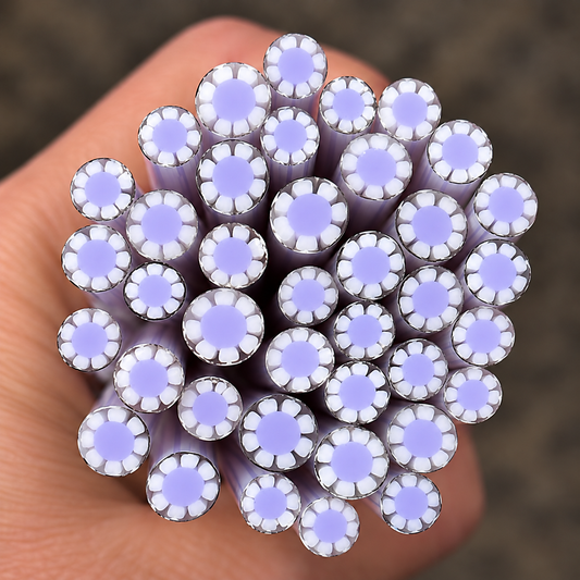 Soft Purple coe 90 Flower Murrini SINGLE ROD