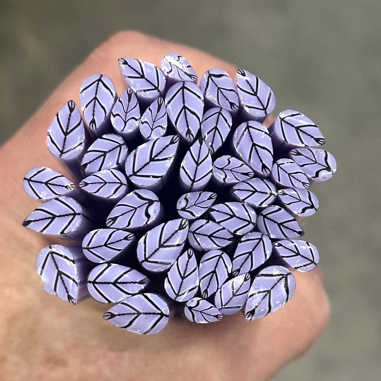 Light Purple Leaves coe 90 Leaf Murrini MIX & MATCH ITEM